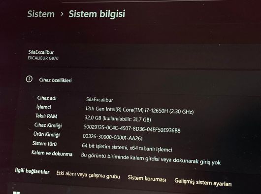 Casper Excalibur G870 Gaming Laptop